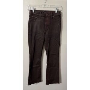 7 For All Mankind Coated High Waist Skinny Jeans Brown Size‎ 24